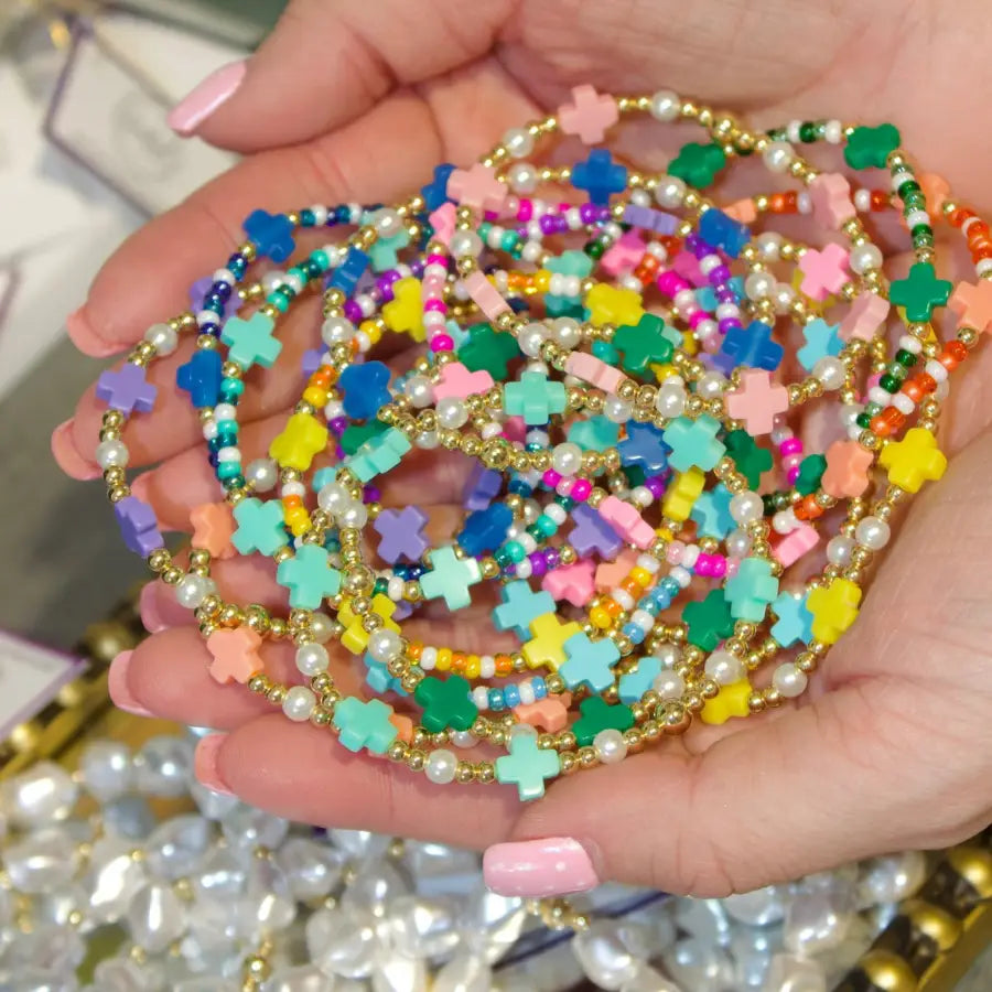 Colorful Cross Bracelet