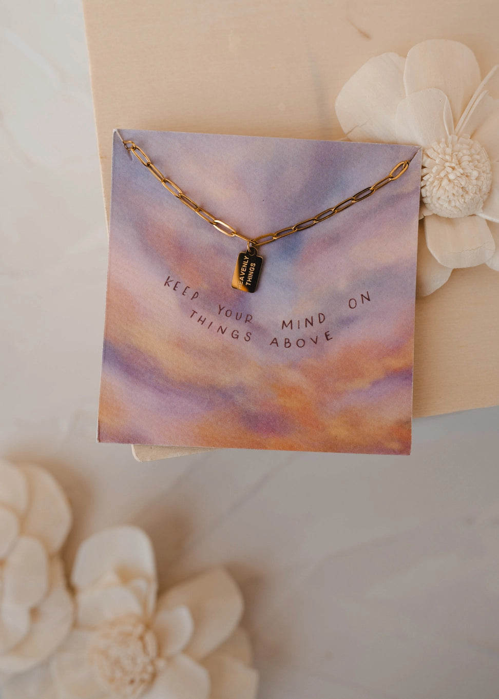 Heavenly Things Mini Tag Necklace | Christian Jewelry