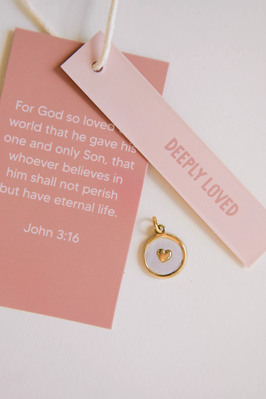 Deeply Loved Heart Charm