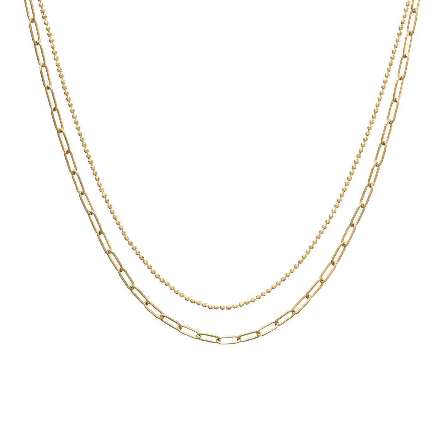 Paperclip Layered Necklace
