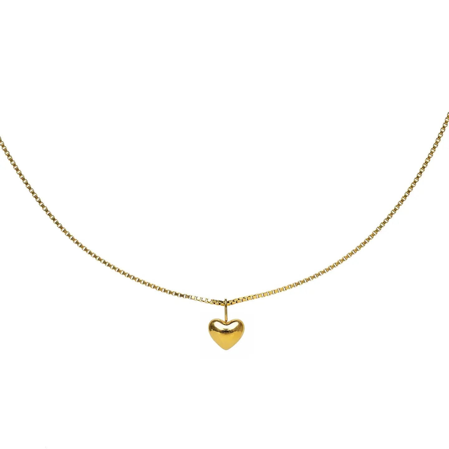 Dainty Puffy Heart Necklace