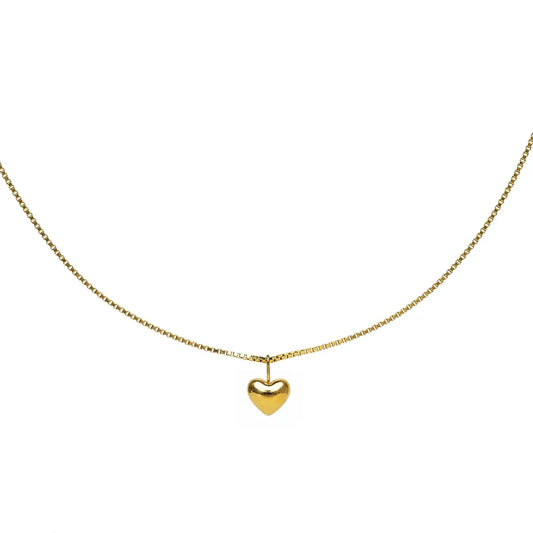 Dainty Puffy Heart Necklace