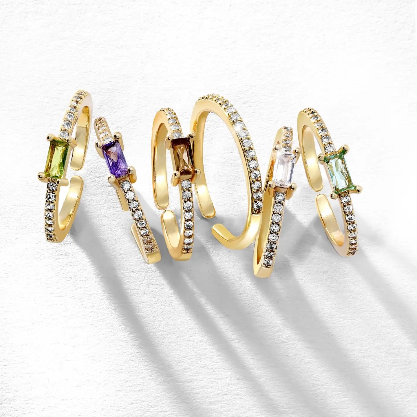 Color Pavé Adjustable Ring