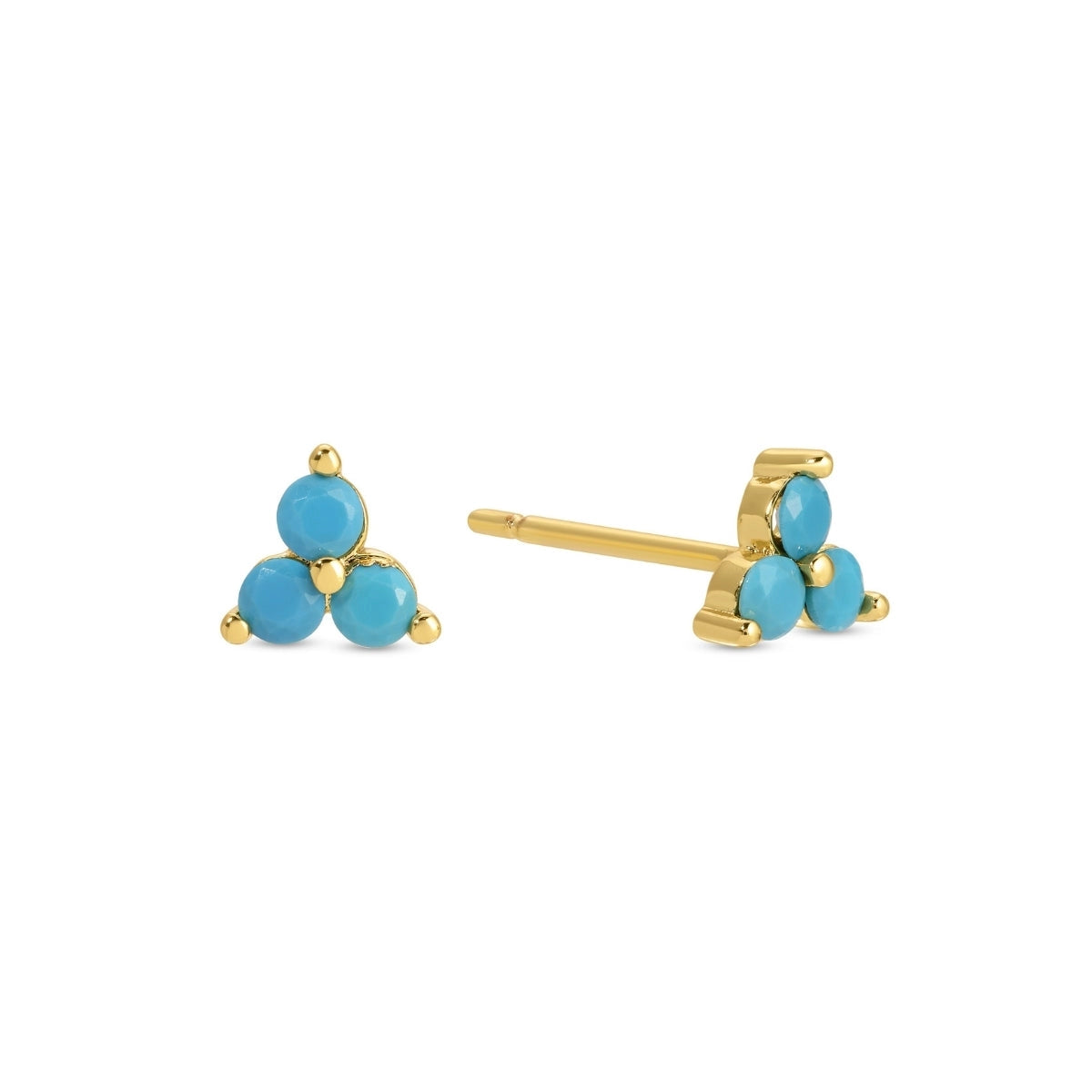 Petite Light Blue Cluster Earrings