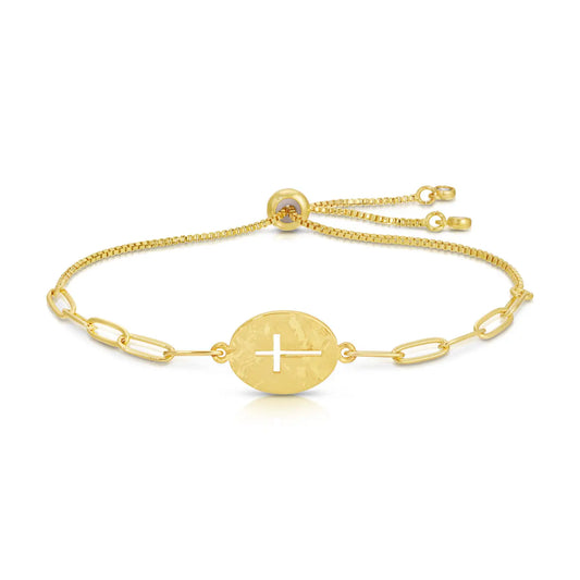 Gilded Grace Cross Bracelet