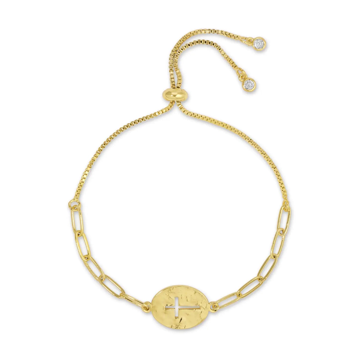 Gilded Grace Cross Bracelet