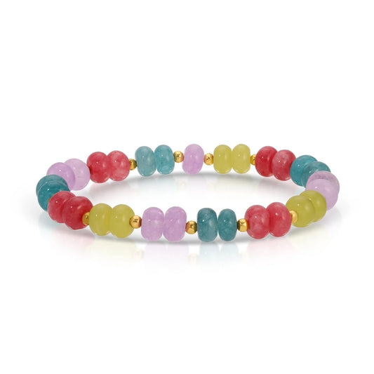 Lavender Beaded Stone Bracelet