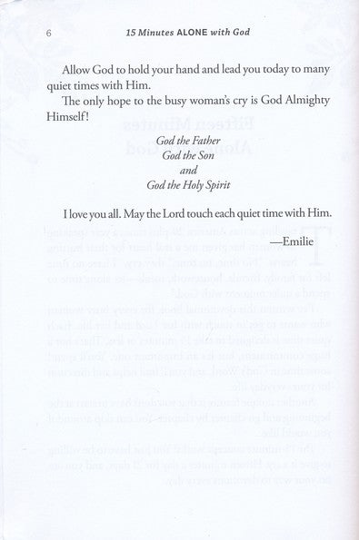 15 Minutes Alone with God