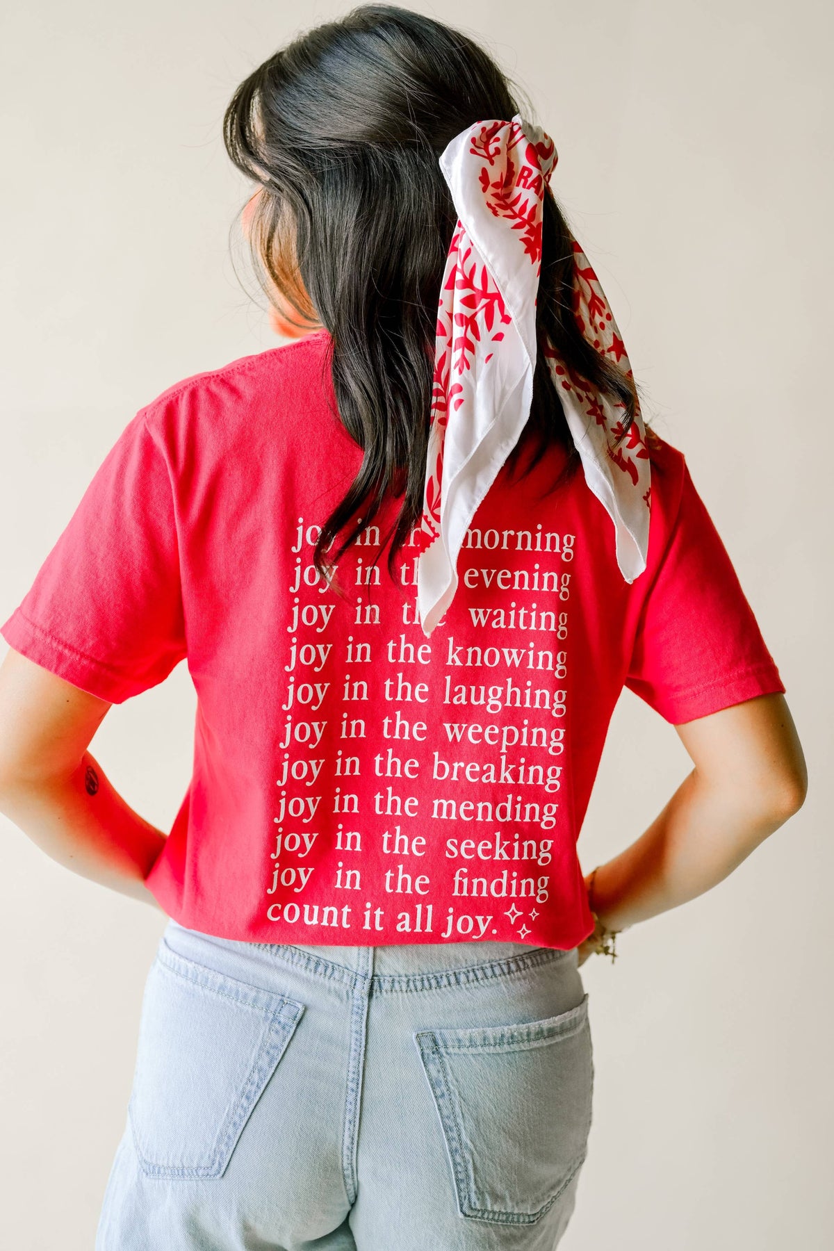 Count It All Joy Cherry Red Tee