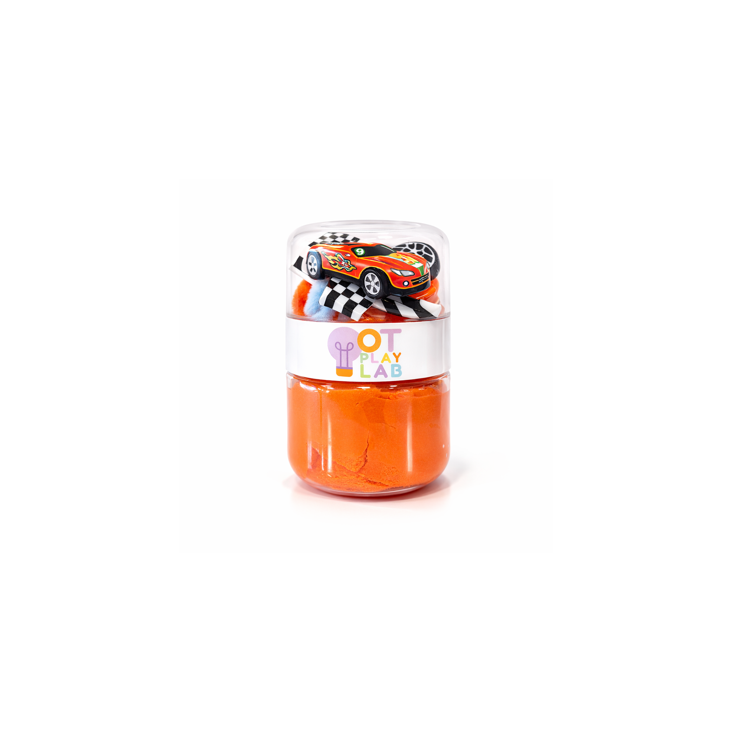 Race Car Sensory Playdough Jar