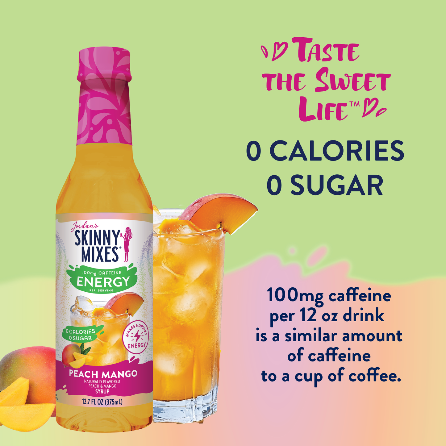 Peach Mango Energy Syrup - 375ml