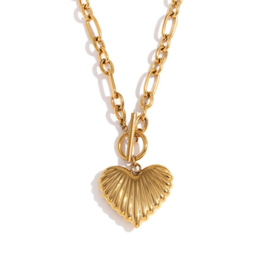 The "Samantha" Heart Necklace ~ 18k Gold Plated