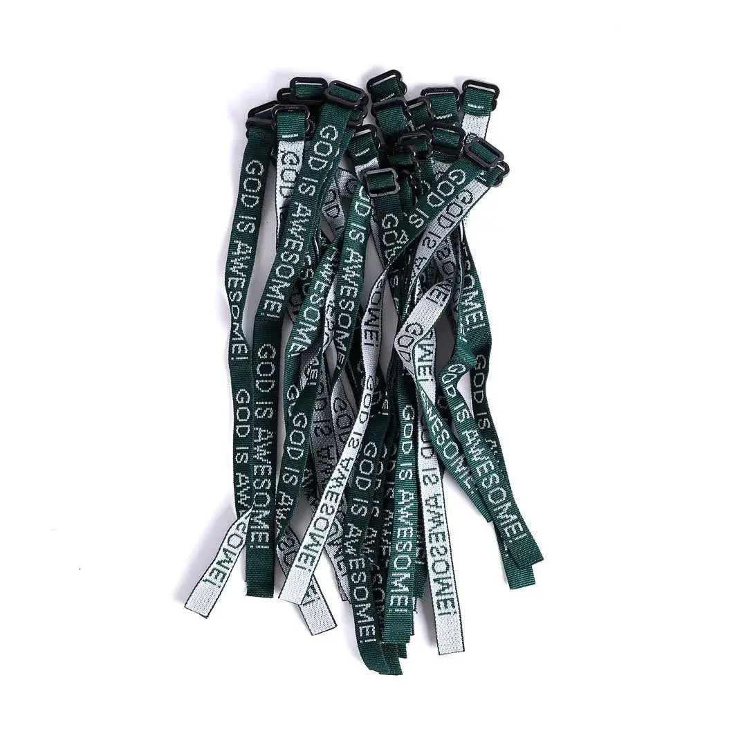 Bracelet Woven God Is Awesome Hunter Green