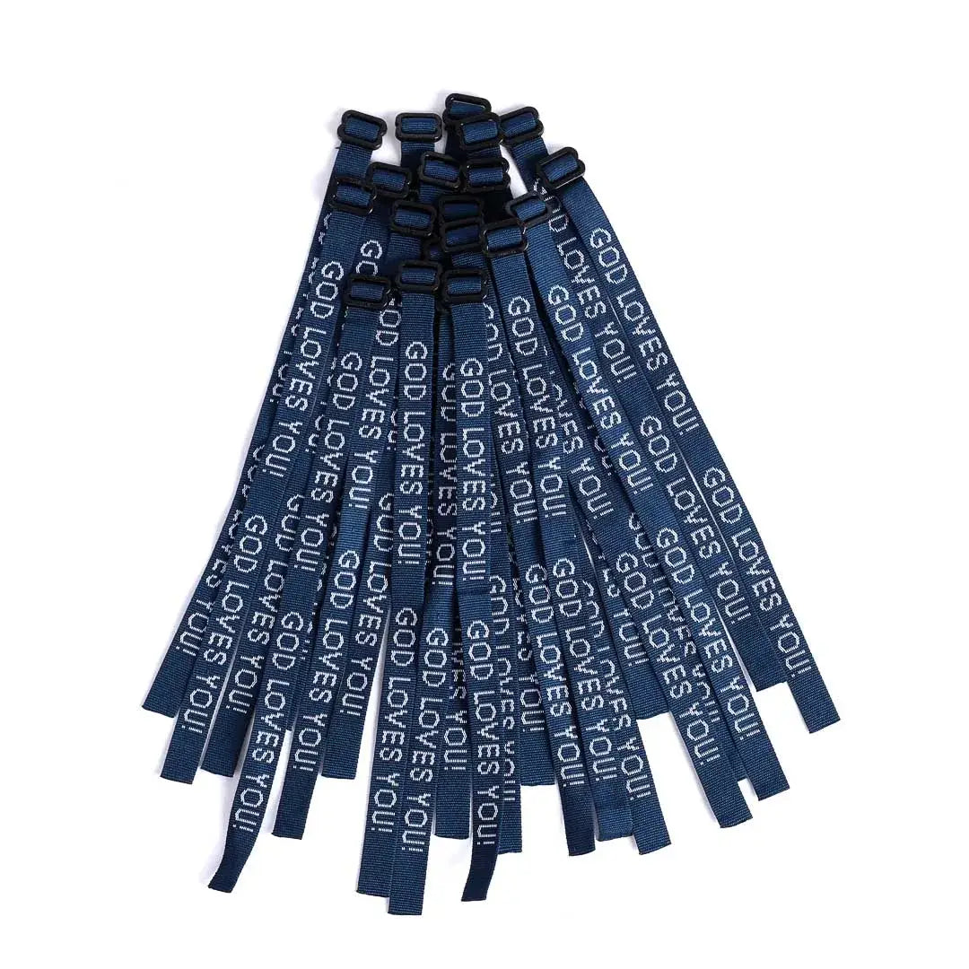 Bracelet Woven God Loves You Delta Blue