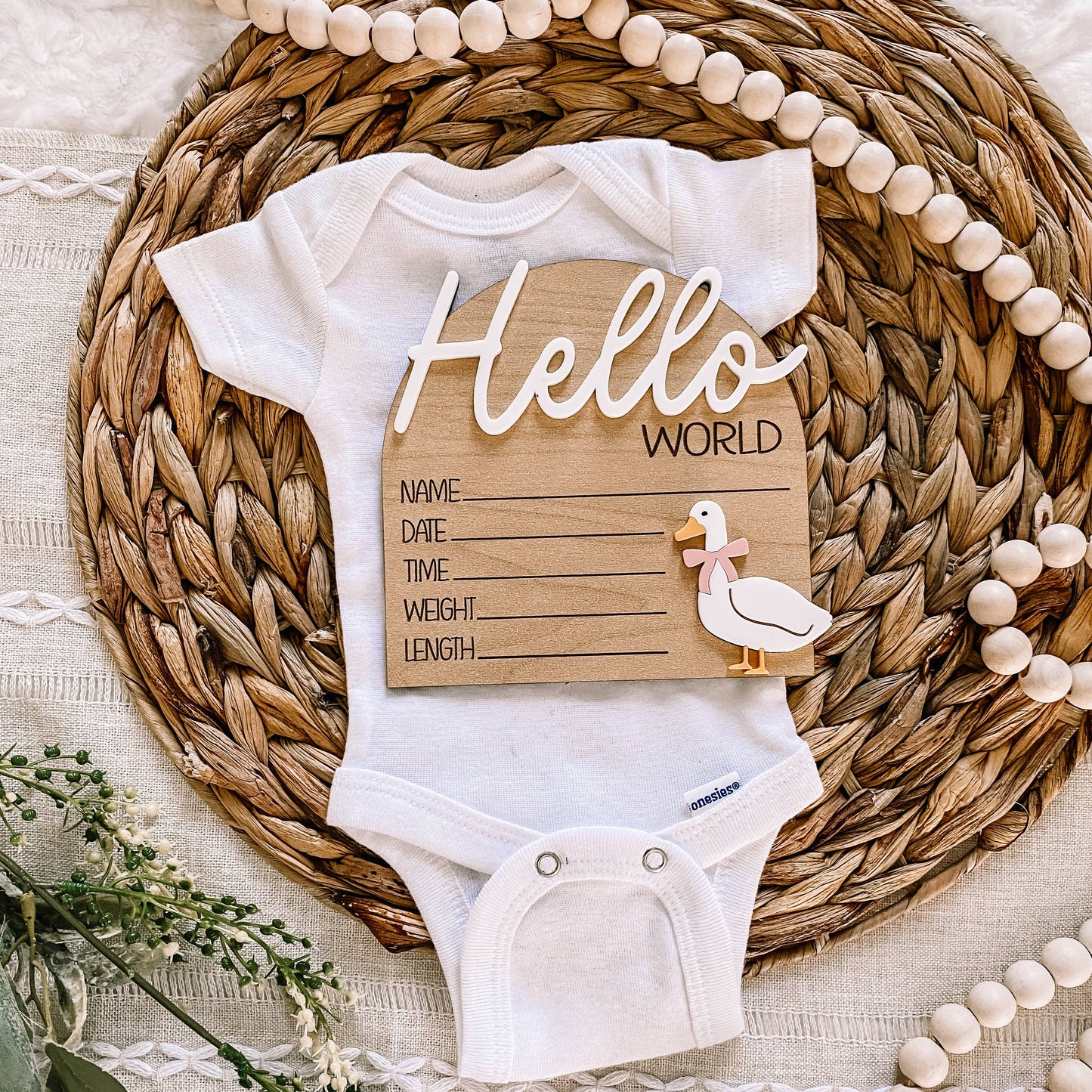 Hello World Birth Stat Goose Sign