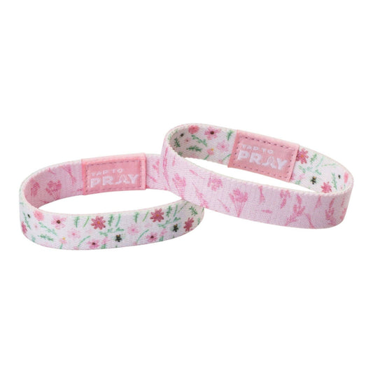 Tap To Pray Wristband: White Meadows