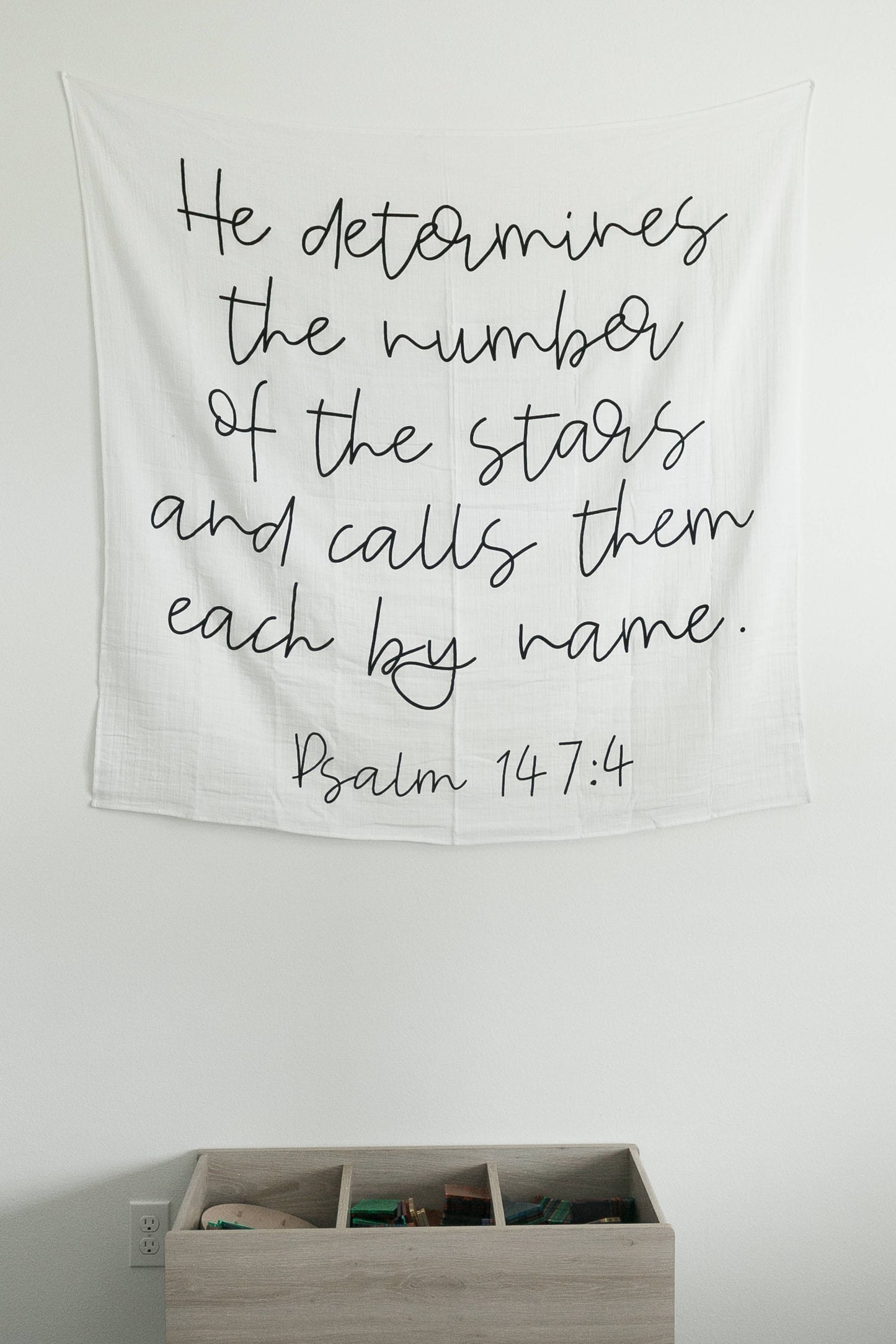 Organic Swaddle Blanket- Psalm 147:4