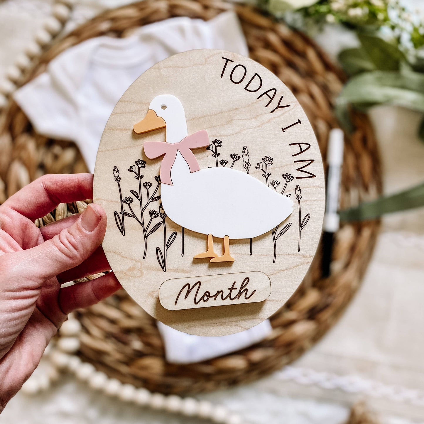 Goose Monthly Milestone Sign