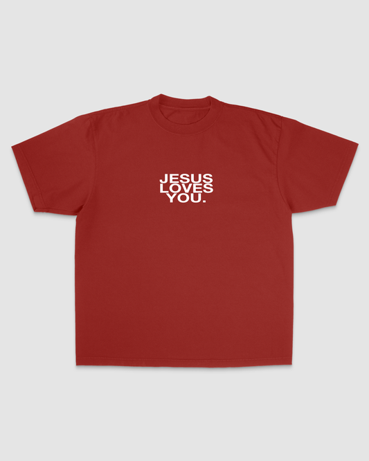 Cardinal Red »Jesus Loves You« Tee