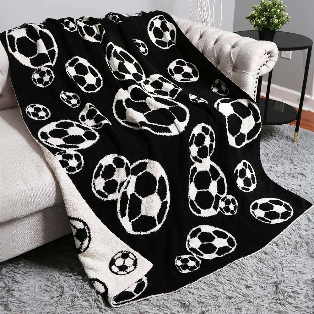 Soccer Reversible Throw Blanket