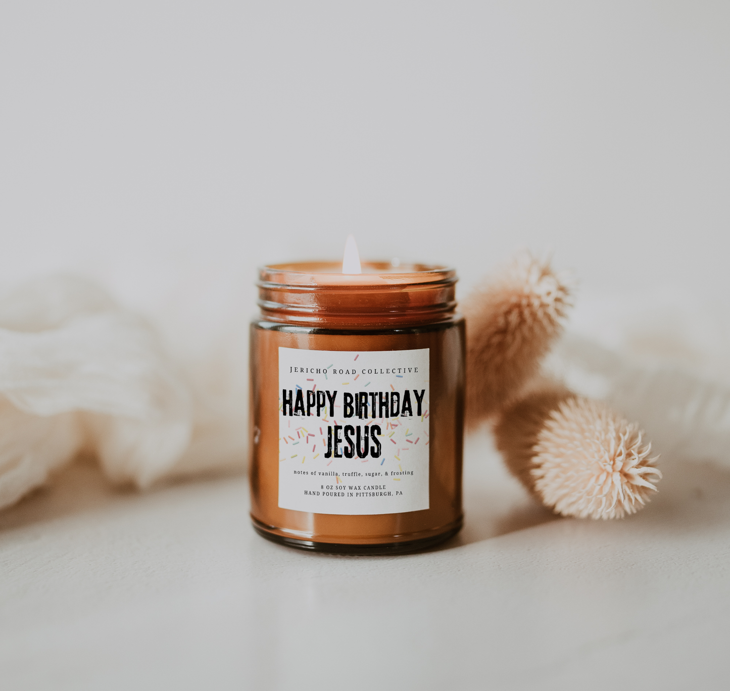 Happy Birthday Jesus Soy Wax Candle
