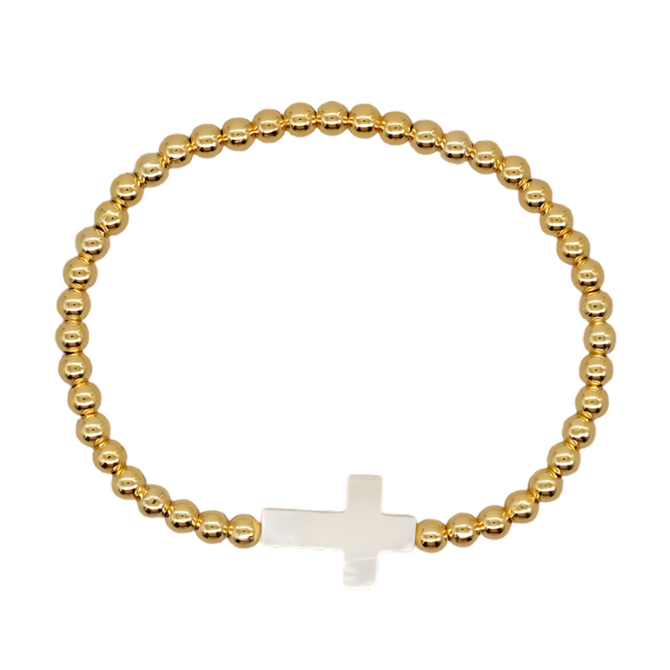 Sophia Pearl Cross Bracelet