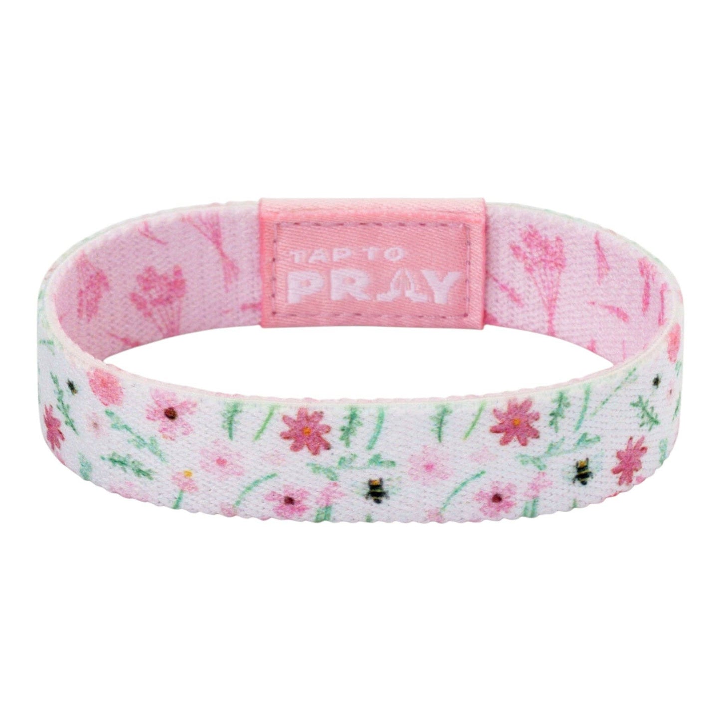 Tap To Pray Wristband: White Meadows