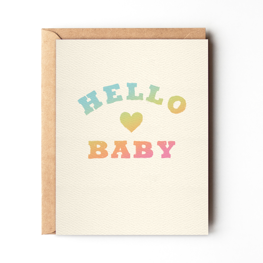 Hello Baby - Welcome Baby Card