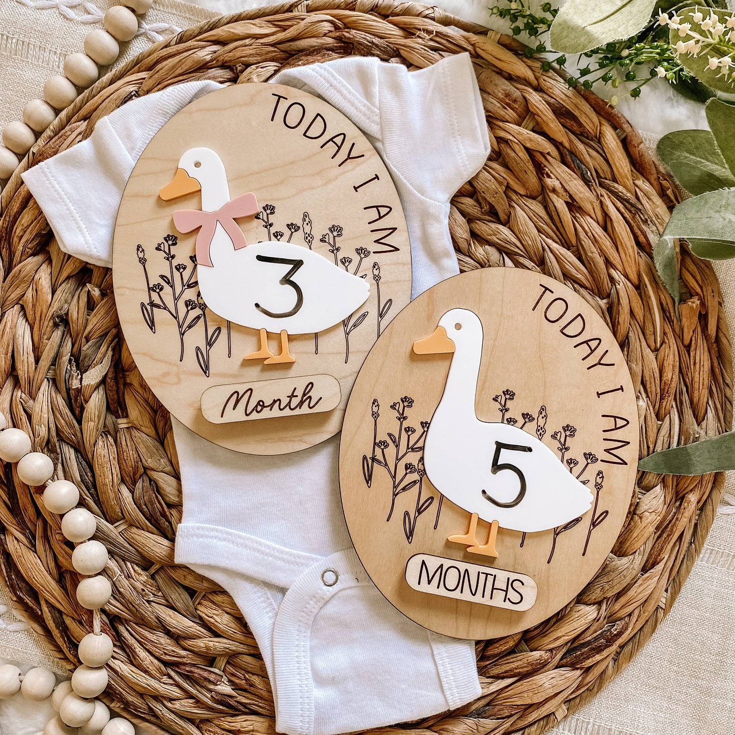 Goose Monthly Milestone Sign