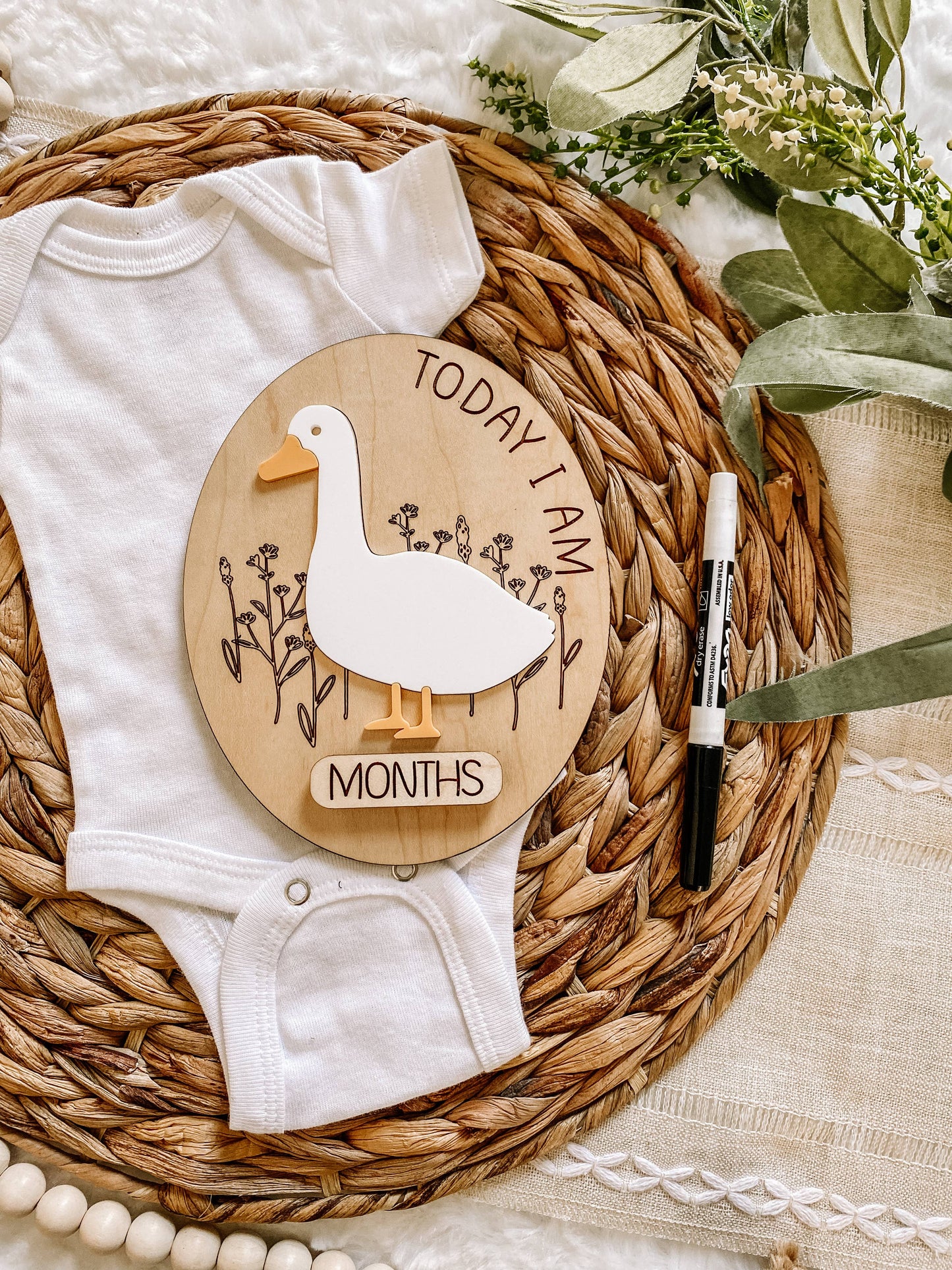 Goose Monthly Milestone Sign