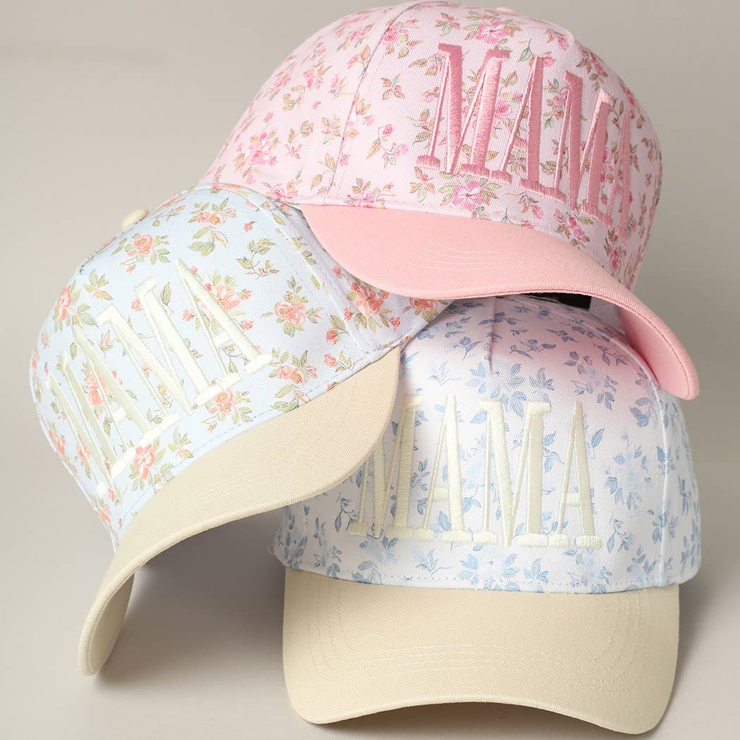 MAMA Floral Trucker Hat