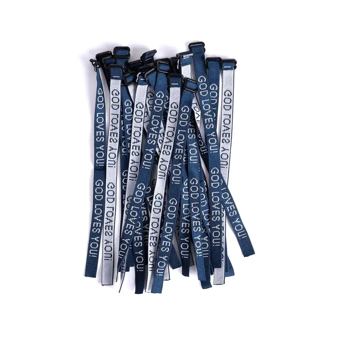 Bracelet Woven God Loves You Delta Blue