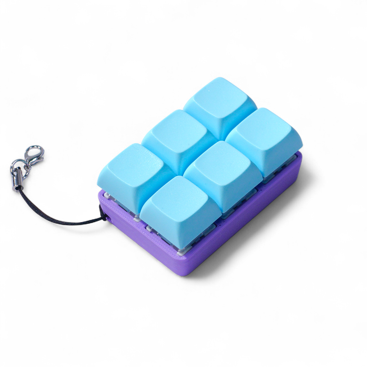 6 Key Keyboard Fidget Keychain