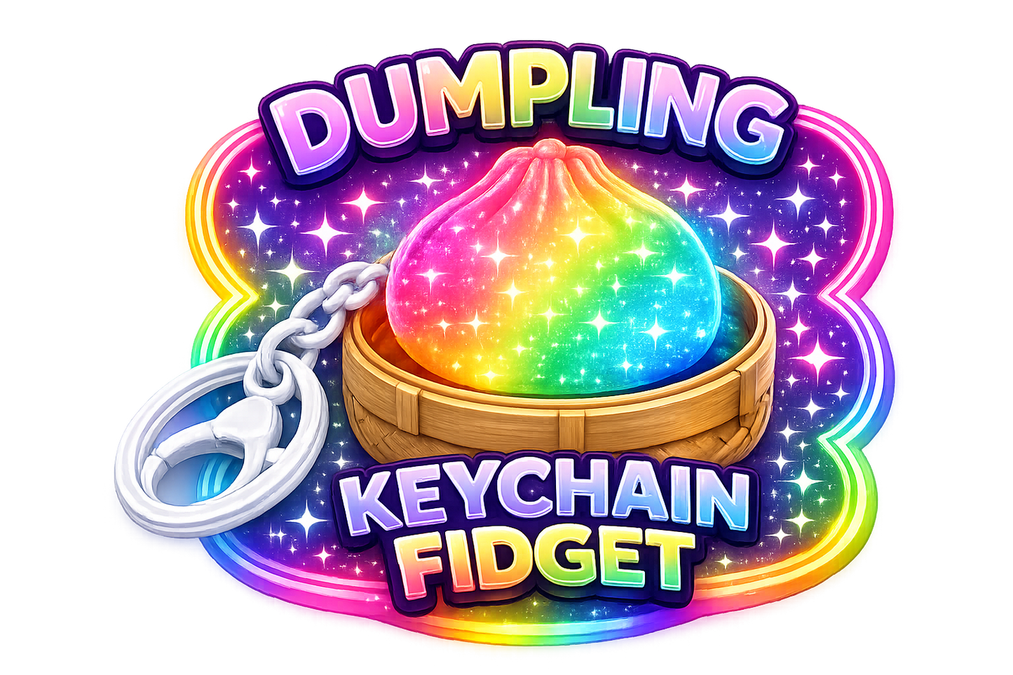 Dumpling Light-Up Keychain