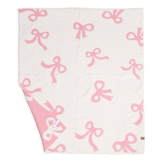 Pink Ribbon Reversible Kids Throw Blanket