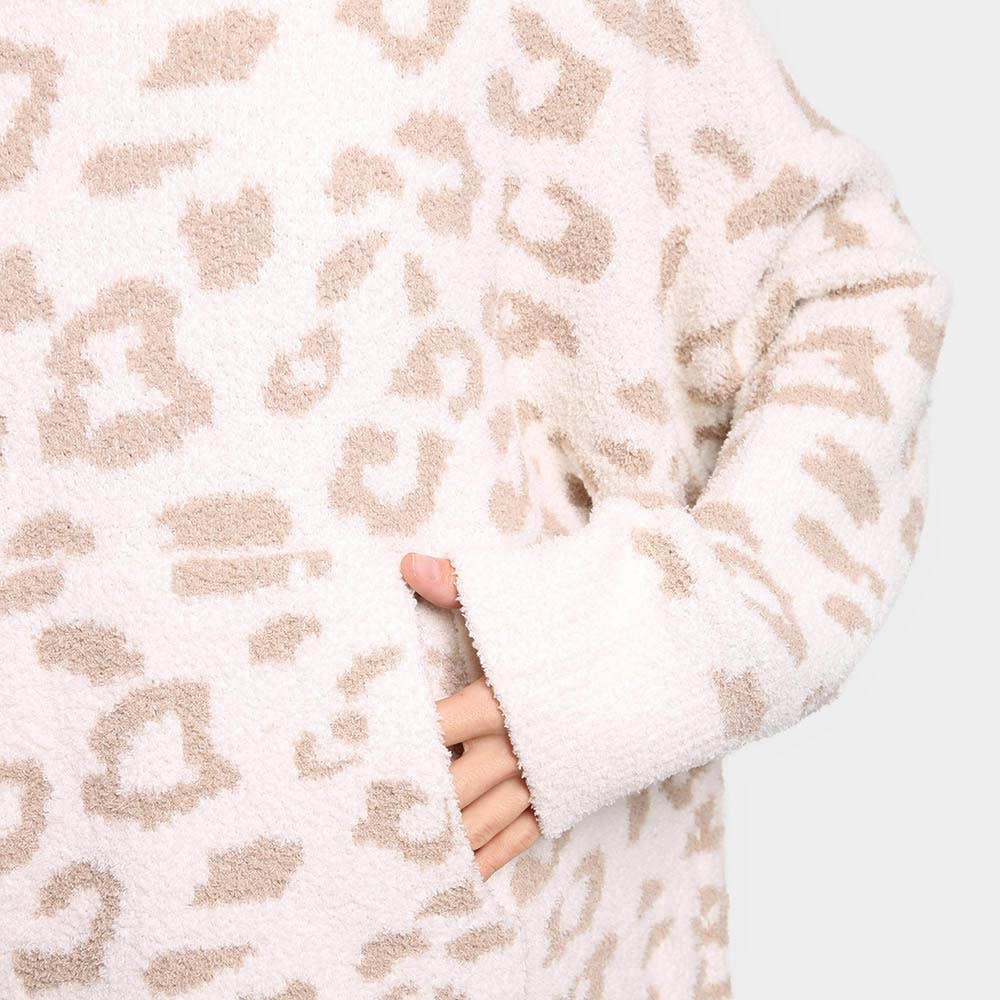 Leopard Hooded Wearable Blanket