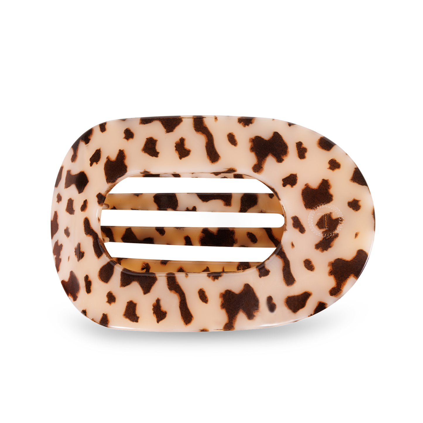 Round Large Blonde Tortoise Flat Hair Clip