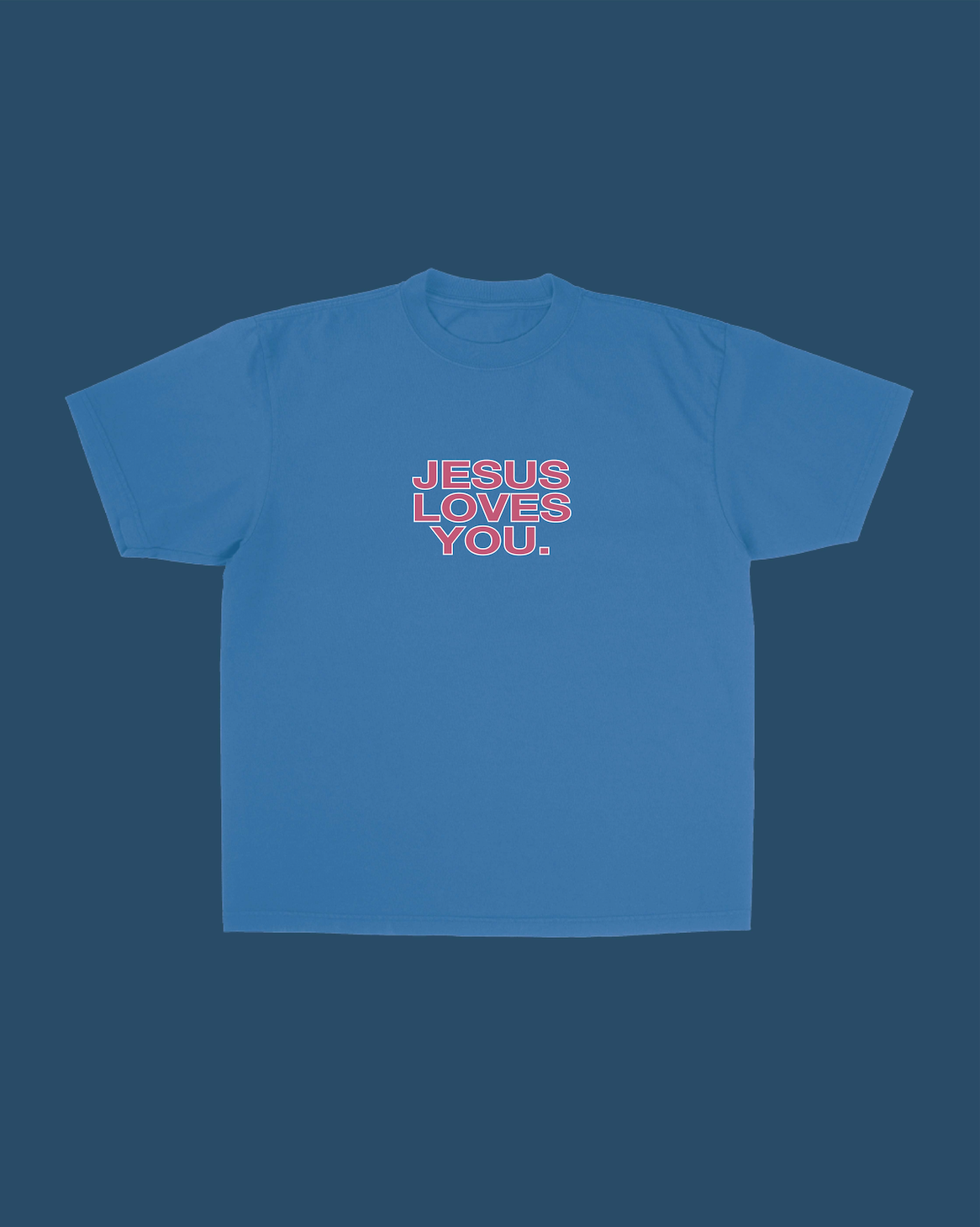Atlantic Blue JESUS LOVES YOU Tee