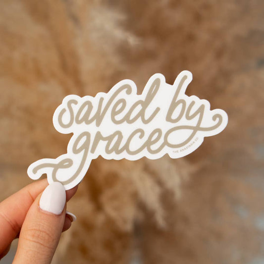 Saved By Grace Sticker