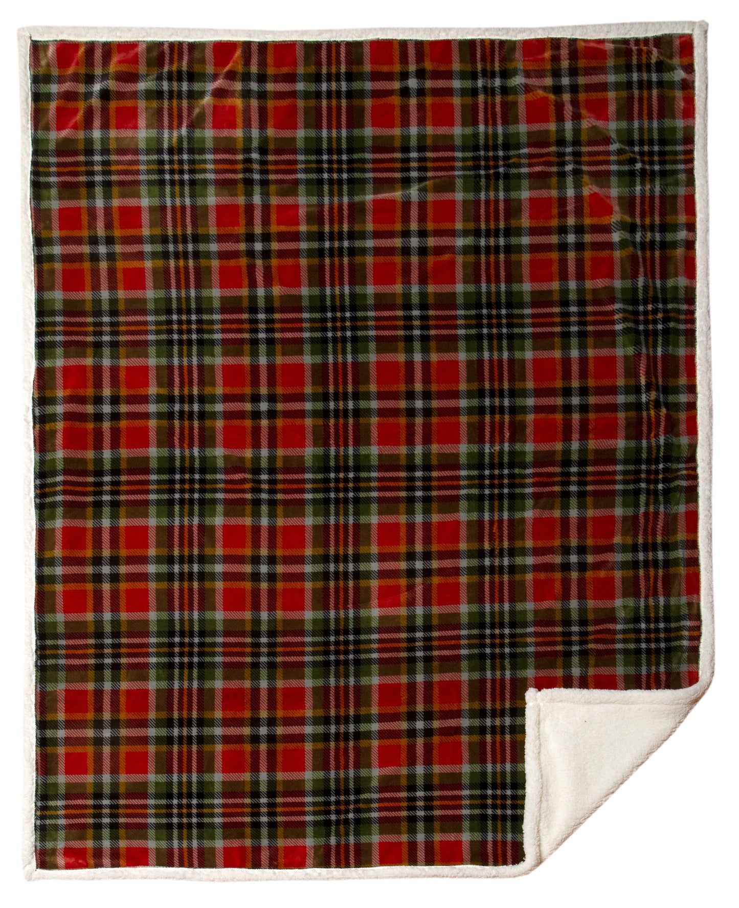 Rust & Sage Sherpa Throw
