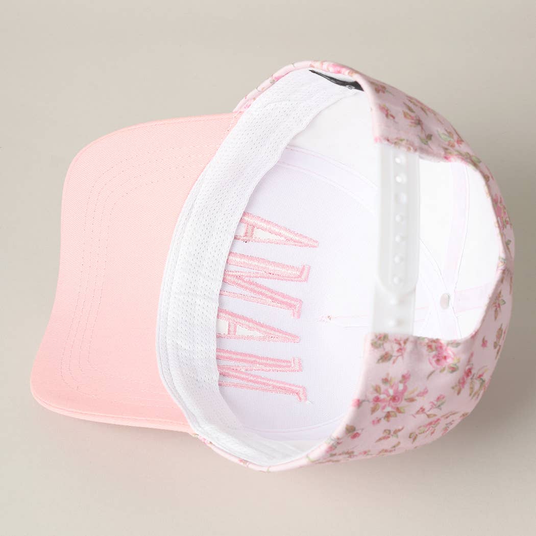 MAMA Floral Trucker Hat