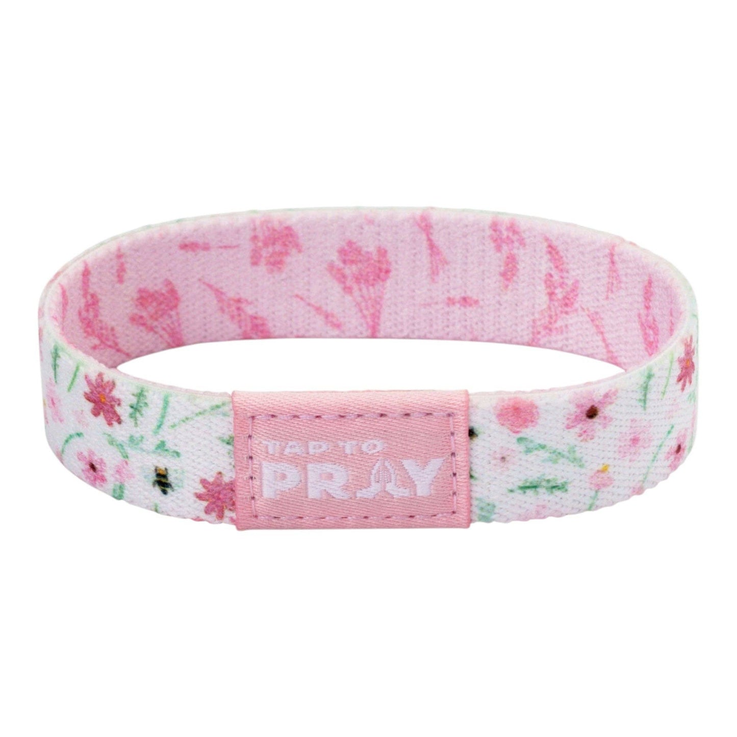 Tap To Pray Wristband: White Meadows