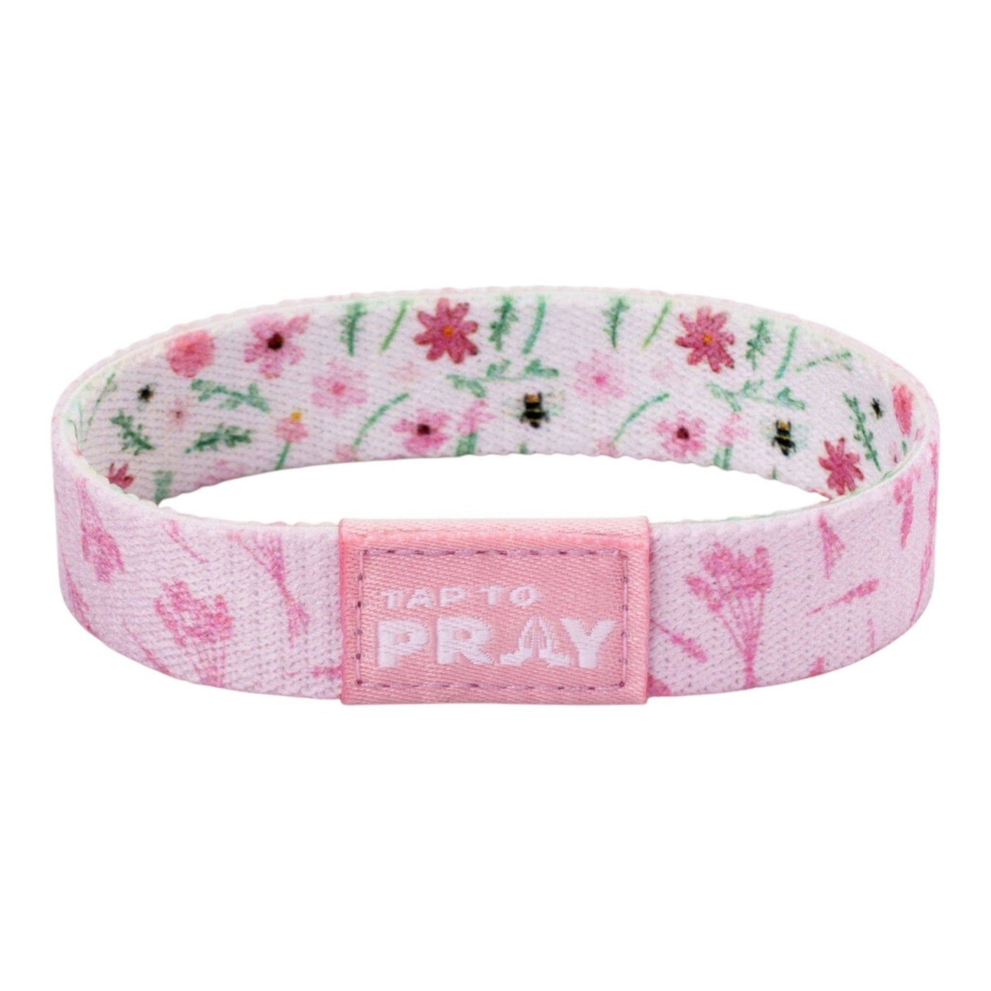 Tap To Pray Wristband: White Meadows