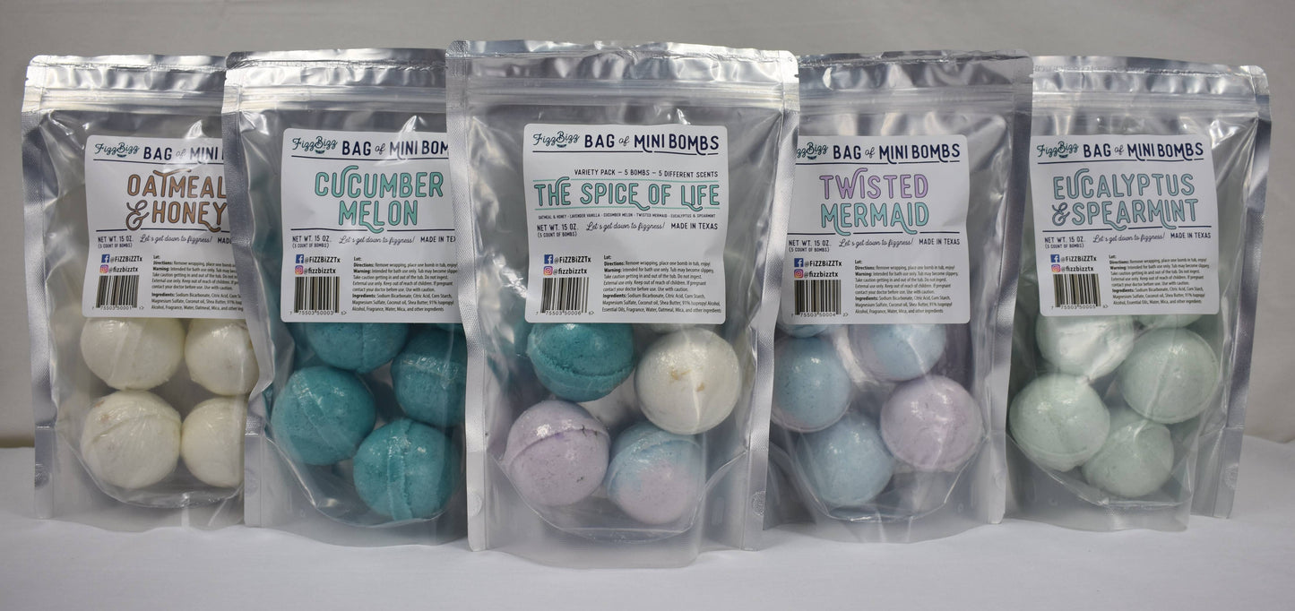 Fizz Bizz Mini Bath Bombs Bags