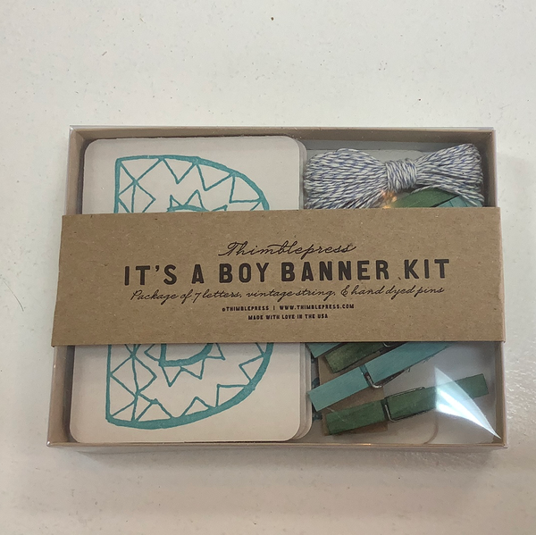 Thimblepress - It’s a Boy Banner Kit