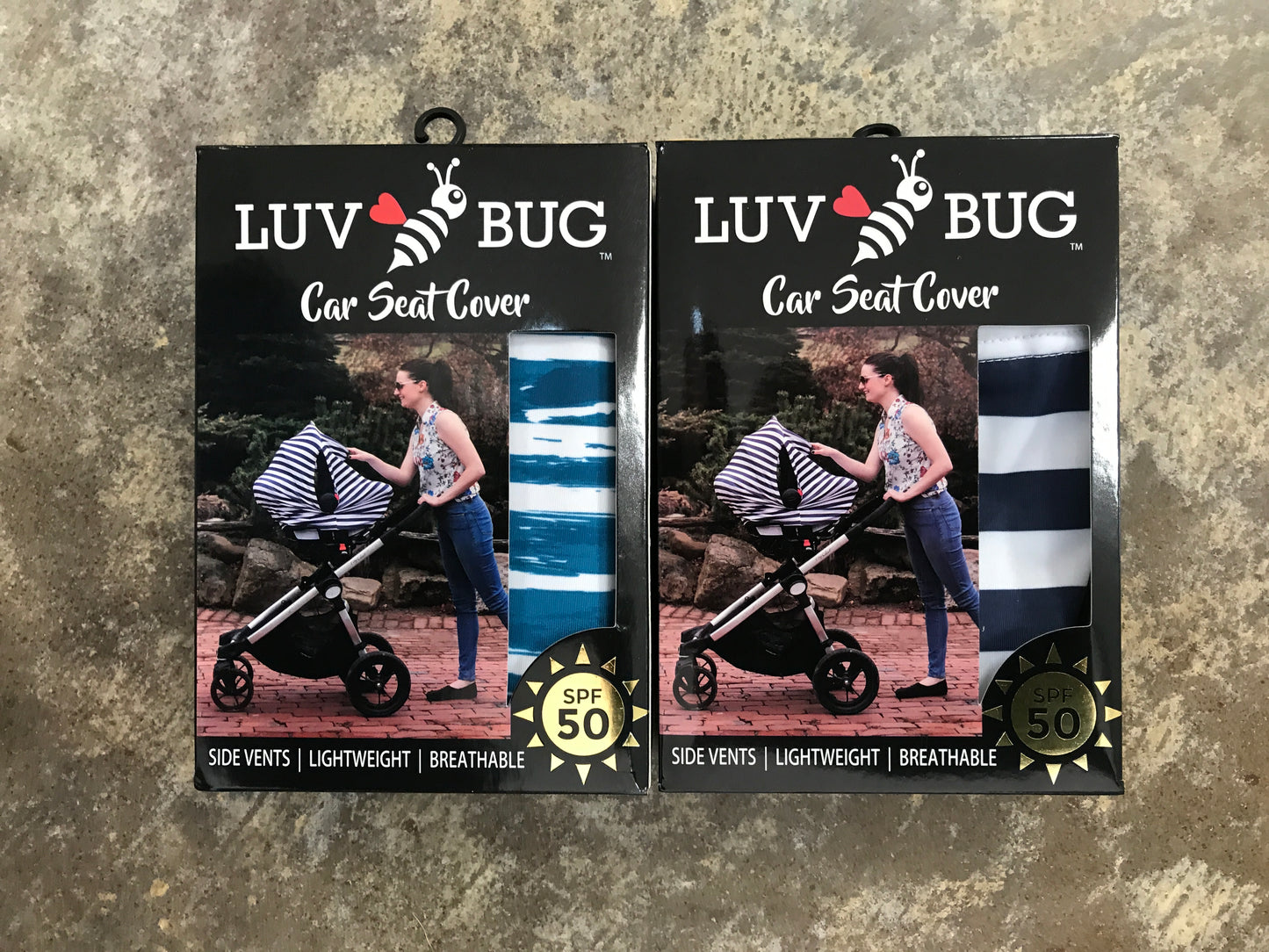 Luv Bug Co - Navy Stripes Car Seat Covers