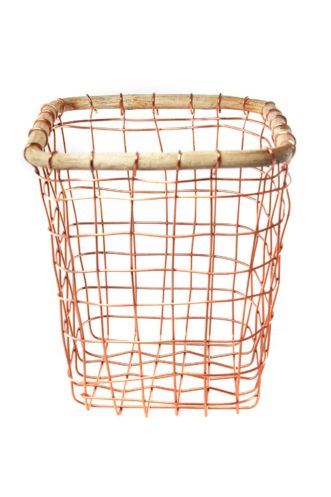 Copper Wire & Cane Utensil Holder| Be Home